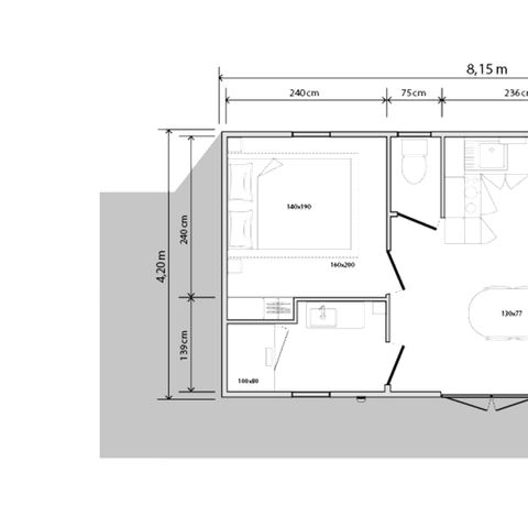 CASA MOBILE 4 persone - Super Mercure Riviera - 2 camere