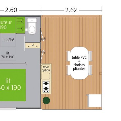 MOBILHEIM 4 Personen - TITHOME ohne Dusche