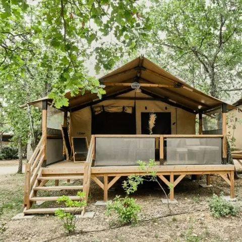 TENDA IN TELA E LEGNO 5 persone - Lodge Comfort 3 Camere 5 Persone Senza Servizi Sanitari