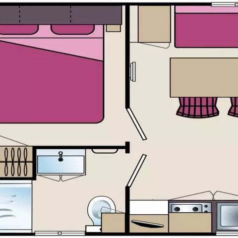 MOBILHOME 2 personas - Eco 2 Habitaciones 2 Personas