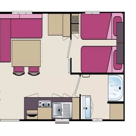 MOBILHOME 6 personas - Confort 3 Piezas 6 Personas Côté Étang