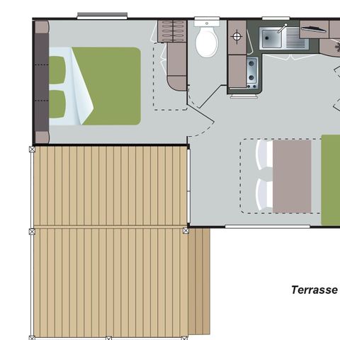 MOBILE HOME 6 people - Comfort (camping side)