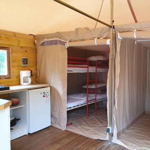 TENTE TOILE ET BOIS 4 personnes - Cabane