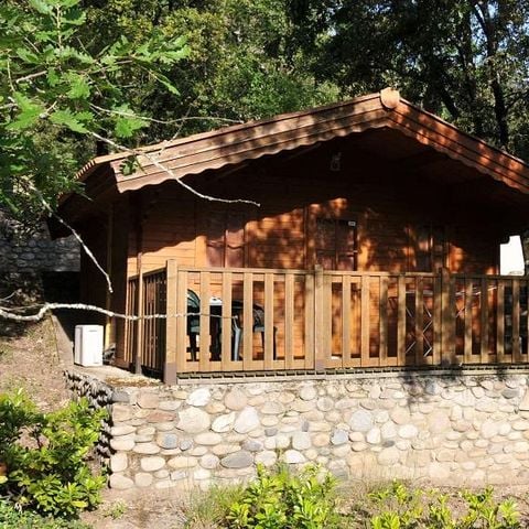 CHALET 2 personnes - Bois avec terrasse + climatisation +TV 20m2