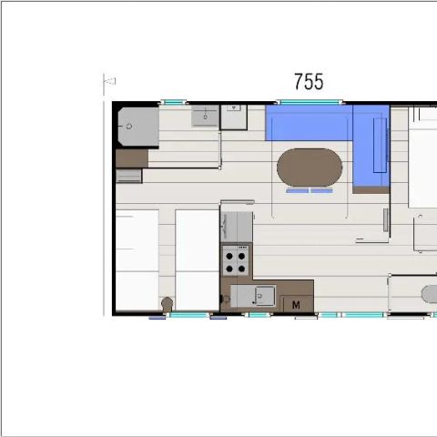 STACARAVAN 4 personen - COMFORT 27SQM