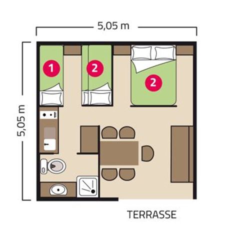 Chalet 5 personen - COMFORT MEER ZEEZICHT