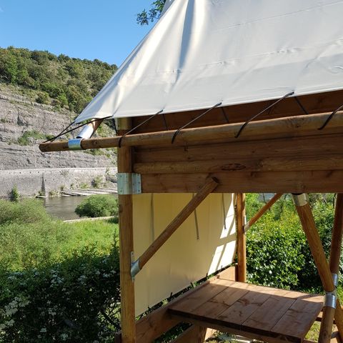 TENTE TOILE ET BOIS 2 personnes - Tente Bivouac Confort + 6m² 1 chambre