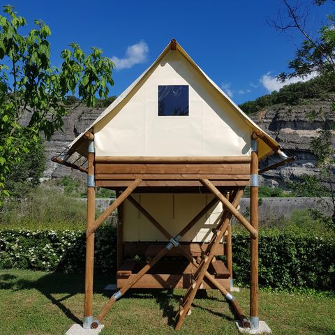 TENTE TOILE ET BOIS 2 personnes - Tente Bivouac Confort + 6m² 1 chambre