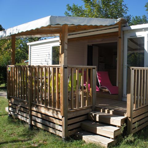 MOBILHOME 4 personnes - Mobil home Premium 32m² 2 chambres + 2 salles de bain + lit 160 + 2 TV + climatisation