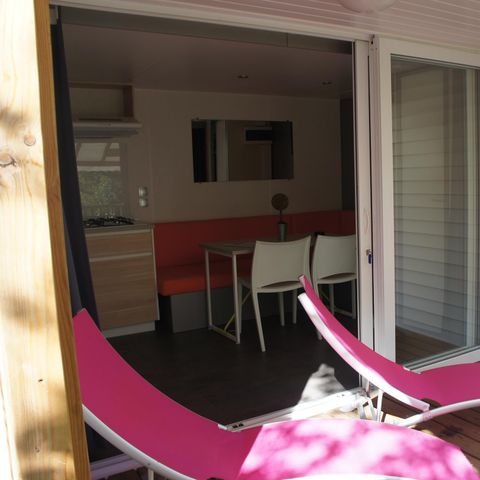 MOBILHOME 4 personnes - Mobil home Premium 32m² 2 chambres + 2 salles de bain + lit 160 + 2 TV + climatisation