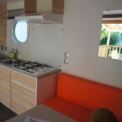 MOBILHOME 4 personas - Mobil home Premium 32m² 2 dormitorios + 2 baños + cama 160 + 2 TV + aire acondicionado