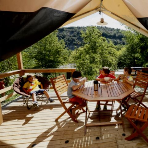 TENDA IN TELA E LEGNO 5 persone - Tenda Lodge Victoria 2ch 5pers