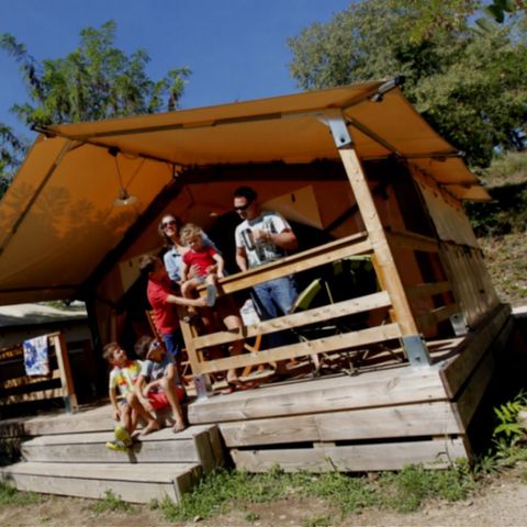 TENDA IN TELA E LEGNO 5 persone - Tenda Lodge Victoria 2ch 5pers