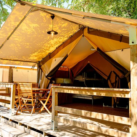 CANVAS AND WOOD TENT 5 people - Tent Lodge Victoria 2ch 5pers