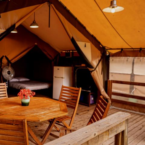 TENDA IN TELA E LEGNO 5 persone - Tenda Lodge Victoria 2ch 5pers