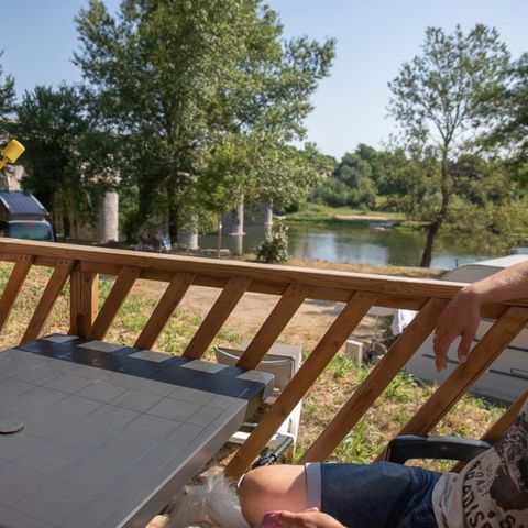 Stacaravan 4 personen - Appelboom met uitzicht op de rivier