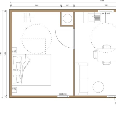 MOBILE HOME 4 people - MOBIWOOD 40 PMR - 2 Bedrooms