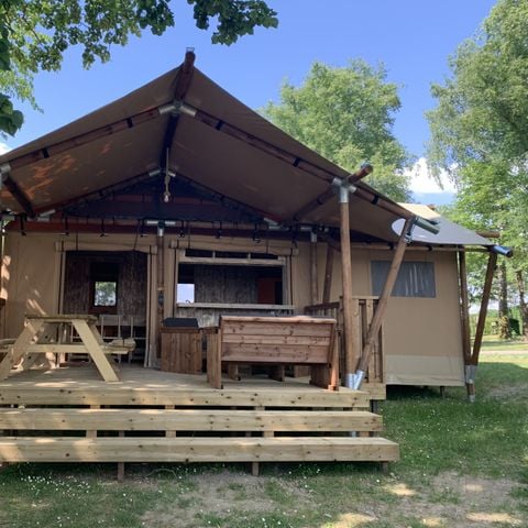 TENDA IN TELA E LEGNO 5 persone - LODGE SAFARI DI LUSSO