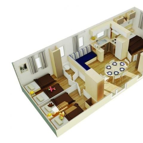 MOBILHOME 6 personas - MH3 FLORES-3 38 m