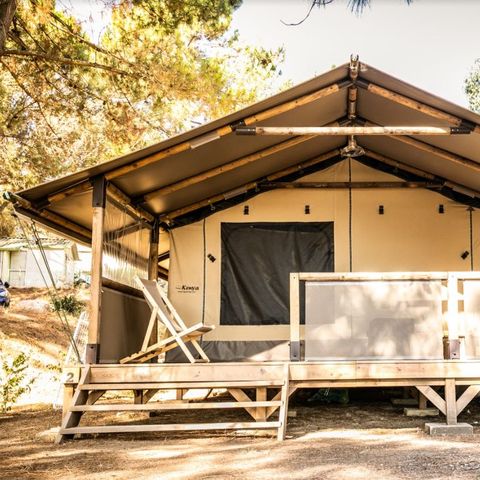 CANVAS AND WOOD TENT 5 people - Lodge tent without sanitary facilities - arrival on Saturday in high season