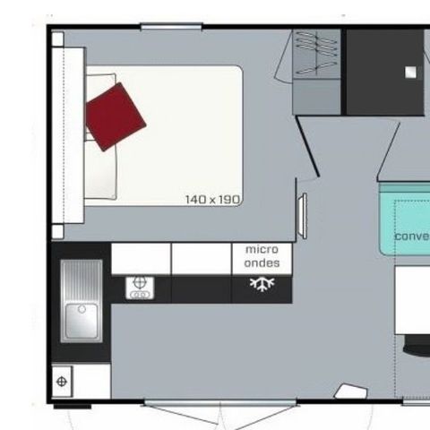 MOBILHOME 4 personas - Mobil-home Cocoon+ 4 personas 1 habitación 18m² - mobile home