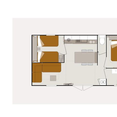 MOBILHOME 6 personas - 4/6 personas 2 dormitorios, LUJO, 31m2 categoría 3