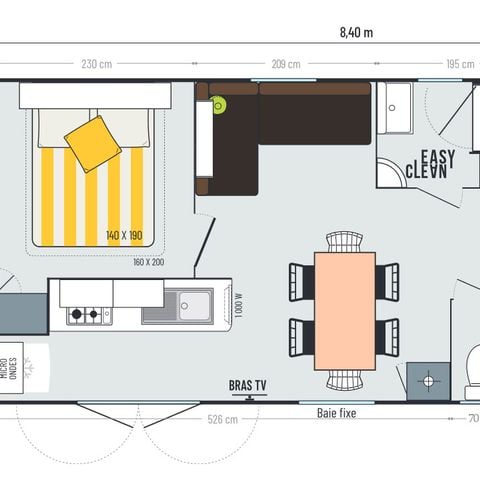 MOBILHOME 6 personnes - Riviera 3Ch 6P