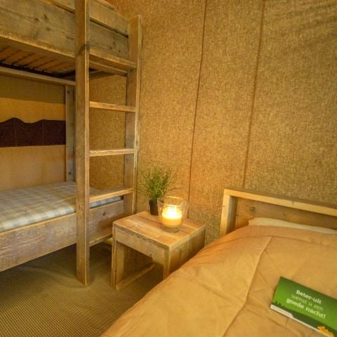 CANVAS AND WOOD TENT 5 people - ST EMILION, without sanitary facilities