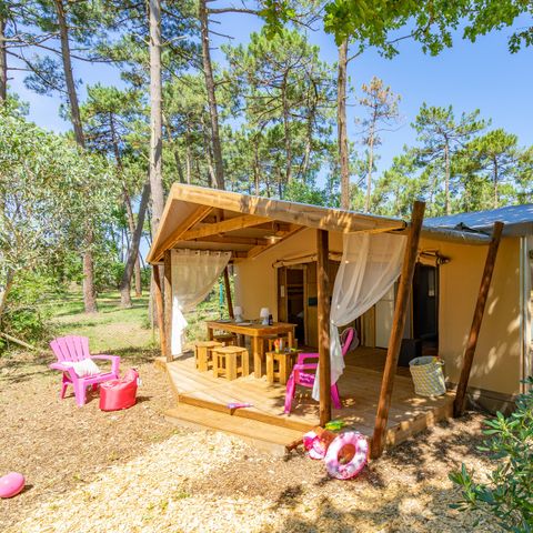 TENDA IN TELA E LEGNO 6 persone - Cotone Premium Ecolodge