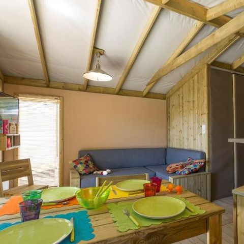 TIENDA DE LONA Y MADERA 5 personas - Ecolodge Premium Dulce