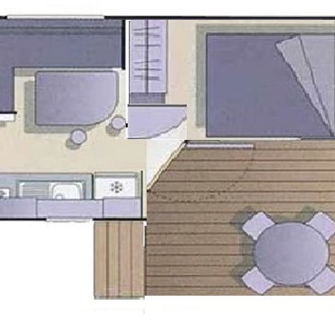 MOBILHOME 4 personas - con aire acondicionado