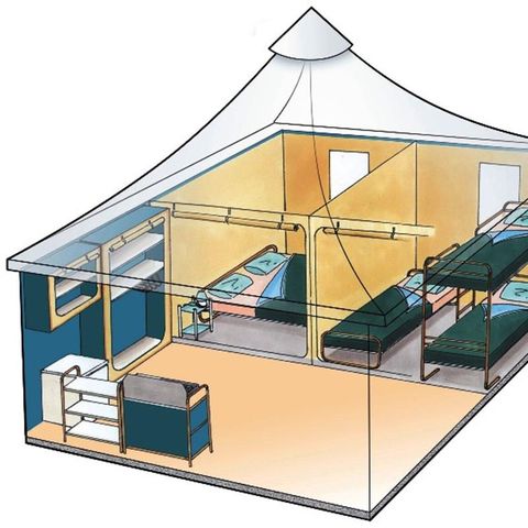 BUNGALOW DE LONA 5 personas - Bengalíes sin instalaciones sanitarias