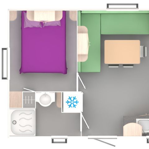 Stacaravan 8 personen - COMFORT - 3 slaapkamers