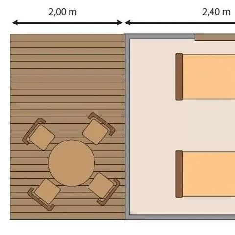 CANVAS AND WOOD TENT 2 people - "CYCLOTENTE" * NEW FOR 2022 *