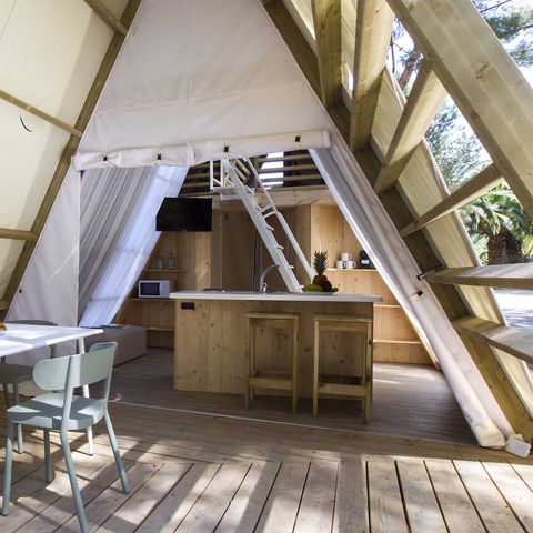 TIENDA DE LONA Y MADERA 4 personas - Glamping Kentia