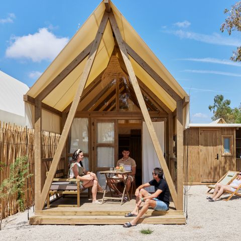 TENTE TOILE ET BOIS 4 personnes - Glamping