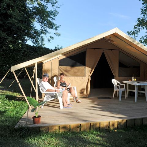 TENTE TOILE ET BOIS 4 personnes - Lodge Nature - Sans sanitaires