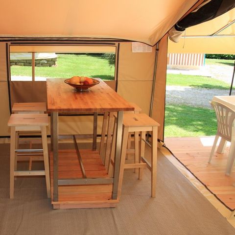 TENTE TOILE ET BOIS 4 personnes - Lodge Nature - Sans sanitaires