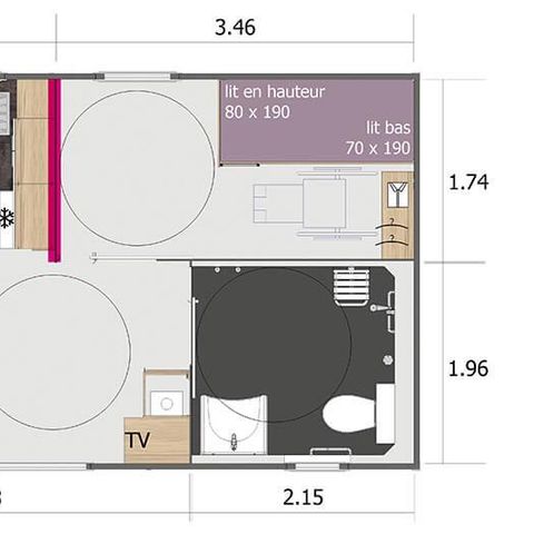 MOBILHOME 4 personas - Cottage Carennac - Acceso PMR