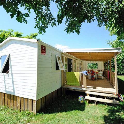 MOBILHEIM 6 Personen - Cottage DORDOGNE TRIBU - 3 Zimmer mit überdachter Terrasse 18m².