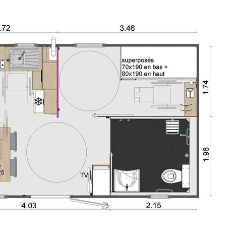 MOBILE HOME 4 people - Cottage Terrasses du Causse - PMR access