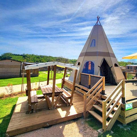 UNIEKE ACCOMMODATIE 4 personen - Tipi Insolite Premium 2 slk. - BADKAMER