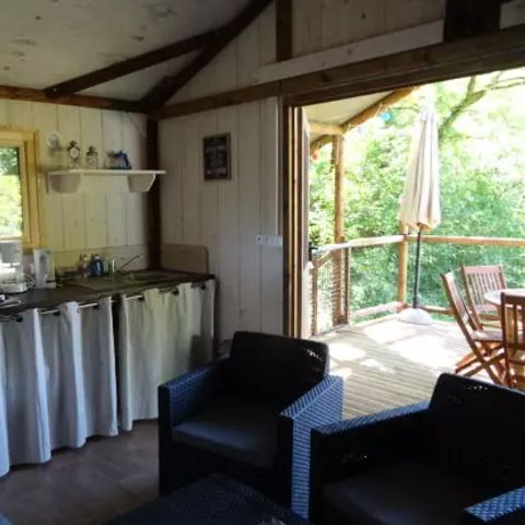 TENTE TOILE ET BOIS 5 personnes - Cabane Lodge Africa 3 Pièces 5 Personnes