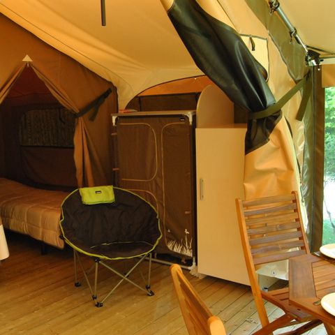 TENDA IN TELA E LEGNO 4 persone - Insolita - tenda lodge con 2 camere da letto - senza servizi igienici