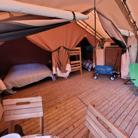 SAFARITENT 4 personen - Ongebruikelijk - lodgetent met 2 slaapkamers - geen sanitair