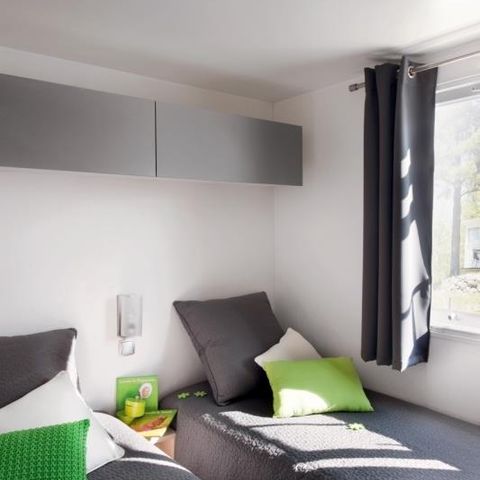 MOBILHEIM 6 Personen - Komfortbereich 32m² - Klimaanlage - TV - TC