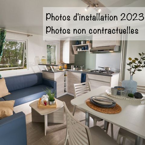 MOBILE HOME 6 people - Espace Premium BDL 32/33m² Air conditioning + TV + Covered terrace