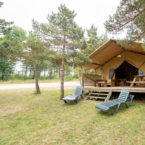 LODGE 6 personnes - Tente Ciela Nature Lodge - 2 chambres - Cuisine équipée – Salle de bain