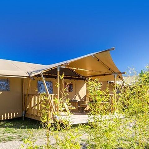 TENDA IN TELA E LEGNO 5 persone - Tenda Safari Lodge | 2 Camere da letto | 4/5 Persone | 1 Bagno