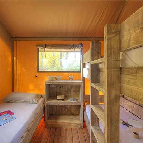 TENTE TOILE ET BOIS 5 personnes - Tente Safari Lodge | 2 Ch. | 4/5 Pers. | 1 SDB